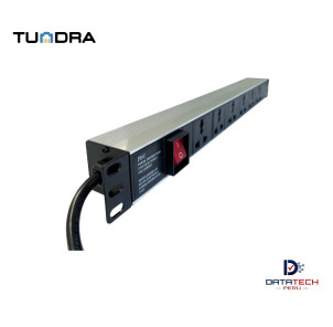 Multitoma eléctrica horizontal 220V-15A 6 tomas TUNDRA PDU-1906