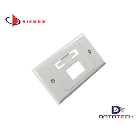 MX-HFP-02-02B | Faceplate Horizontal 2 Puertos-Siemon