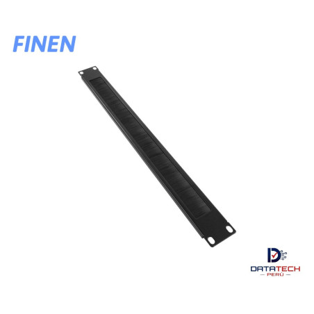 Panel con escobillas 19" 1 RU Negro FINEN 1UBP