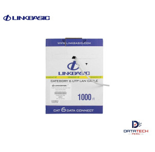 Cable UTP Sólido 4P Cat6 23AWG LSZH Gris Rx305mt LINKBASIC CLA04-UC6-LSZH-7035