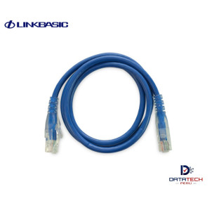 Patch cord de red UTP Categoría 6 1mt color azul LINKBASIC CAA01-UC6-1-B