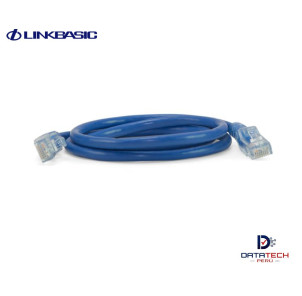 Patch cord de red UTP Categoría 6 3mt color azul LINKBASIC CAA01-UC6-3-B
