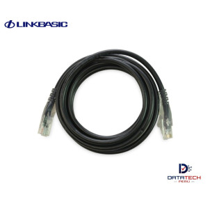 Patch cord de red UTP Categoría 6 3mt color Negro LINKBASIC CAA01-UC6-3-A