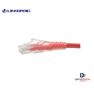 Patch cord de red UTP Categoría 6 2mt color Rojo LINKBASIC CAA01-UC6-2-C