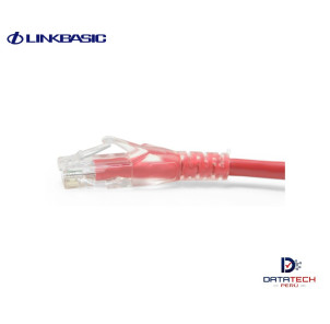 Patch cord de red UTP Categoría 6 3mt color Rojo LINKBASIC CAA01-UC6-3-C