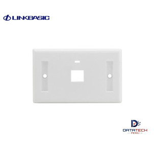 Placa de pared para 1 puertos color Blanco LINKBASIC OUS01