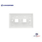 Placa de pared para 2 puertos color Blanco LINKBASIC OUS02