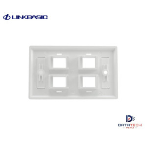 Placa de pared para 4 puertos color Blanco LINKBASIC OUS04