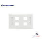 Placa de pared para 4 puertos color Blanco LINKBASIC OUS04