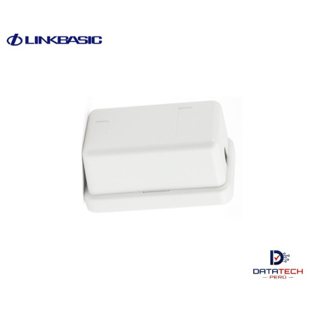 Roseta para adosar de 1 puertos para modulo RJ45 color blanco LINKBASIC OUZ21