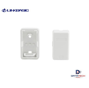Roseta para adosar de 1 puertos para modulo RJ45 color blanco LINKBASIC OUZ21