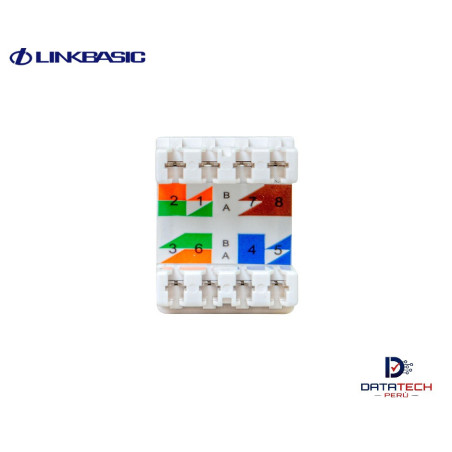 Jack modular UTP RJ-45 Categoría 6 color Negro LINKBASIC JKA09-UC6-BL