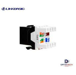 Jack modular UTP RJ-45 Categoría 6 color Negro LINKBASIC JKA09-UC6-BL