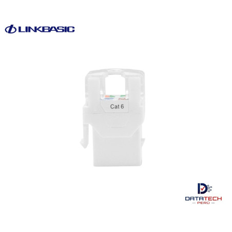Jack modular UTP RJ-45 Categoría 6 color Blanco LINKBASIC JKA09-UC6-WH