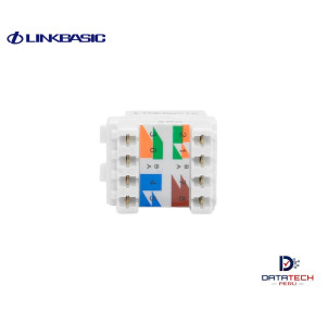 Jack modular UTP RJ-45 Categoría 6 color Blanco LINKBASIC JKA09-UC6-WH