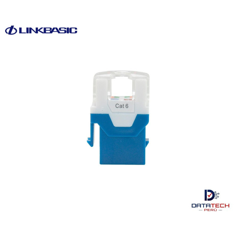 Jack modular UTP RJ-45 Categoría 6 color Azul LINKBASIC JKA09-UC6-BU