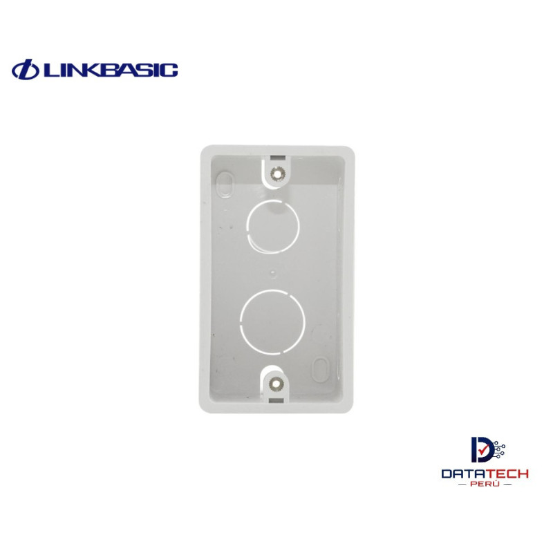 Caja de PVC para empotrar 4x2 color Blanco LINKBASIC OUX12-2