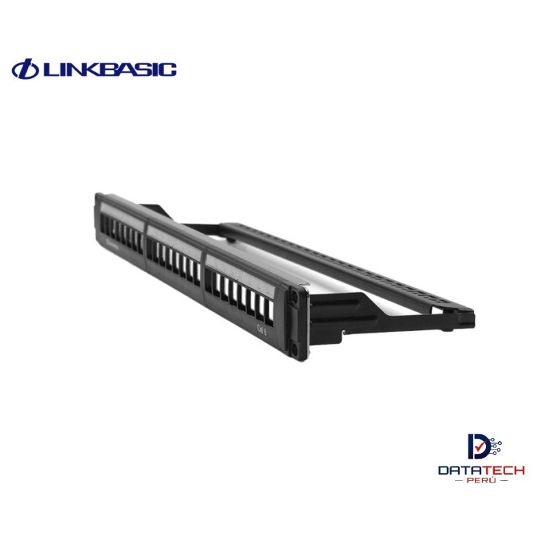 Patch Panel 24 Puertos Modular con 24und Jacks Cat6 incluidos LINKBASIC PNA24-UC6