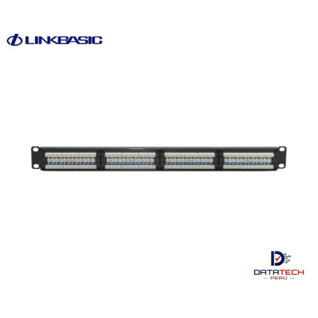 Patch Panel 24 Puertos Cat6 cargado tipo galleta LINKBASIC PND24-UC6