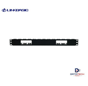 Ordenador de Cables Horizontal Frontal 1RU Color Negro LINKBASIC MTC-04