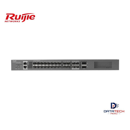 Switch L3 20 1G/10GBase-X SFP+ Puertos, 4 10G/25GBase-X SFP 28P 2PQSFP+ 40GBase-X QSFP+ RUIJIE NETWORKS RG-S6120-20XS4VS2QXS