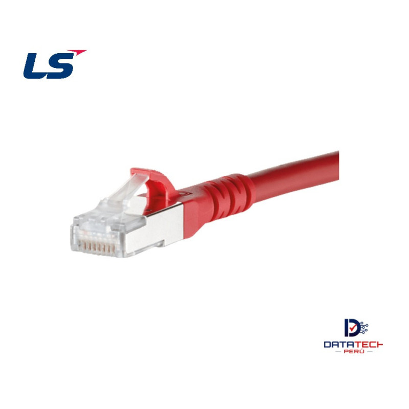 Patch Cord De Red Rj-45 Cat 6A STP Color Rojo De 1M LS Cable 1.2LS-PCSC6ARD1