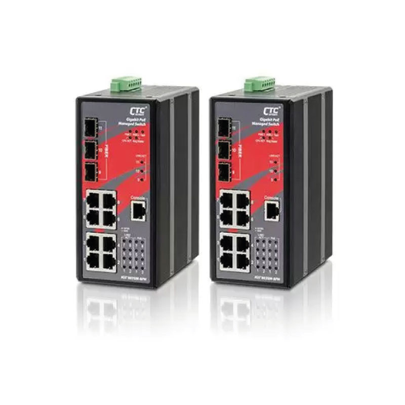 Interruptor PoE GbE Industrial Gestionado IGS+803SM-8PH