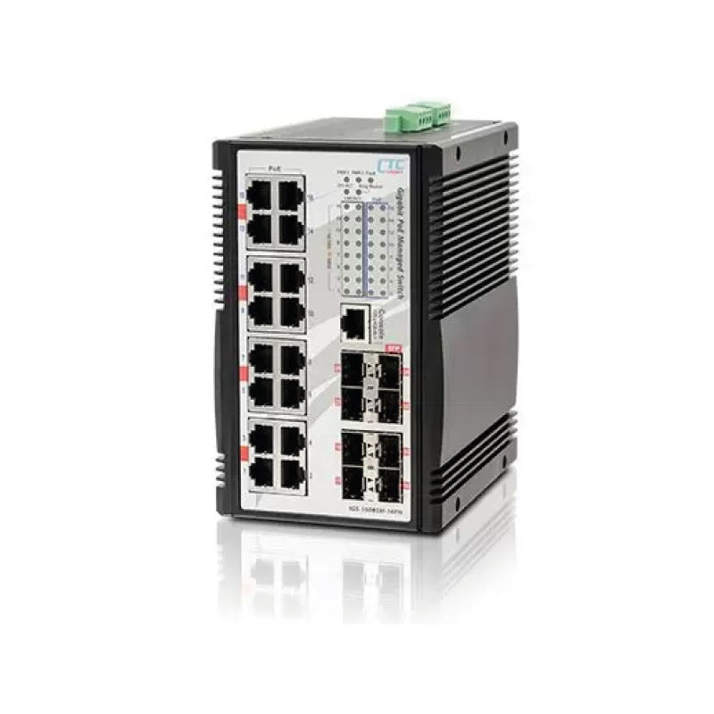 Interruptor PoE GbE Industrial Gestionado