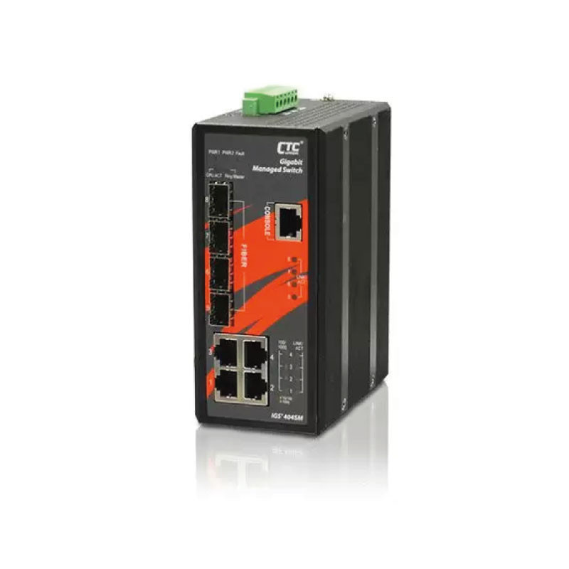 Interruptor GbE Industrial Gestionado IGS+404SM Interruptor GbE Industrial Gestionado IGS+404SM