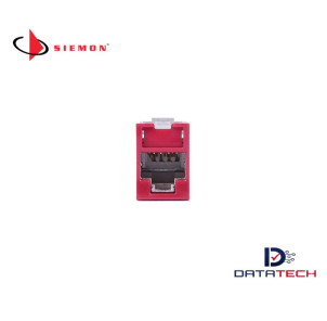 Z6A-S03B | Jack Cat6A Plano/Angular Rojo-Siemon
