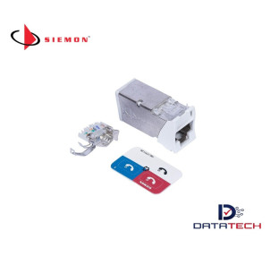 Z6A-S02B | Jack Cat6A Plano/Angular Blanco-Siemon