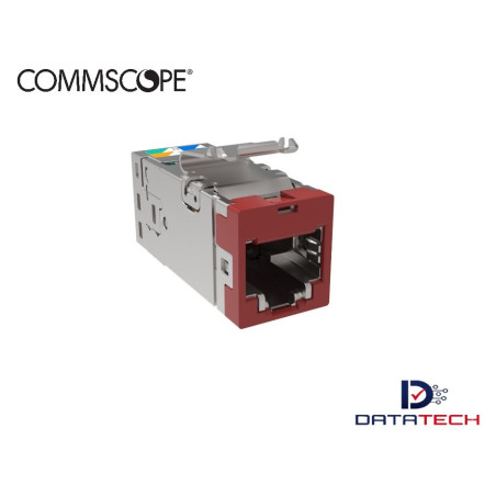 Jack modular RJ45 categoría 6A Blindado color Rojo 2153449-7 Commscope