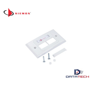 MX-HFP-04-02B | Faceplate Horizontal 4 Puertos-Siemon