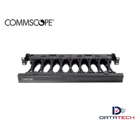 Ordenador horizontal frontal de 1RU 19" Prof. 88.9mm negro 760072949 Commscope
