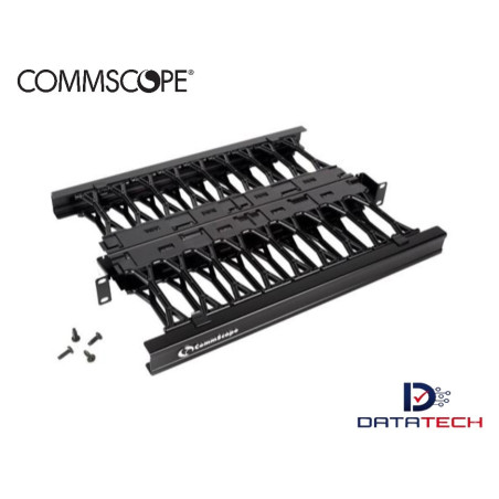 Ordenador horizontal frontal/Posterior de 1RU 19" negro 7600128843 Commscope