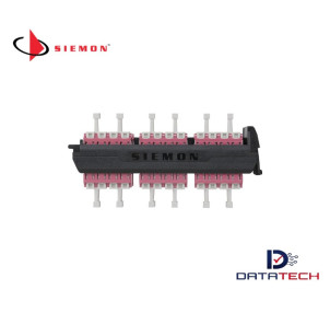 LVA12-LCE-BC-A | Panel FO LightVerse con 12 Acopladores LC OM4 color Violeta-Siemon