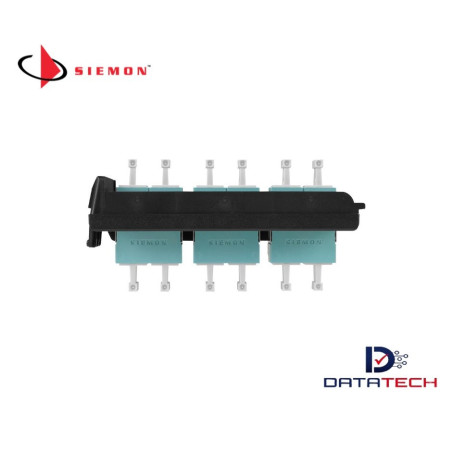 LVA12-LCQ-BC-A | Panel FO LightVerse con 12 Acopladores LC OM3 color Aqua-Siemon
