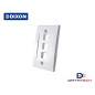 Placa Frontal Ejecutiva 3 Puerto Simple Color Blanco JE317A-V3/WH Dixon