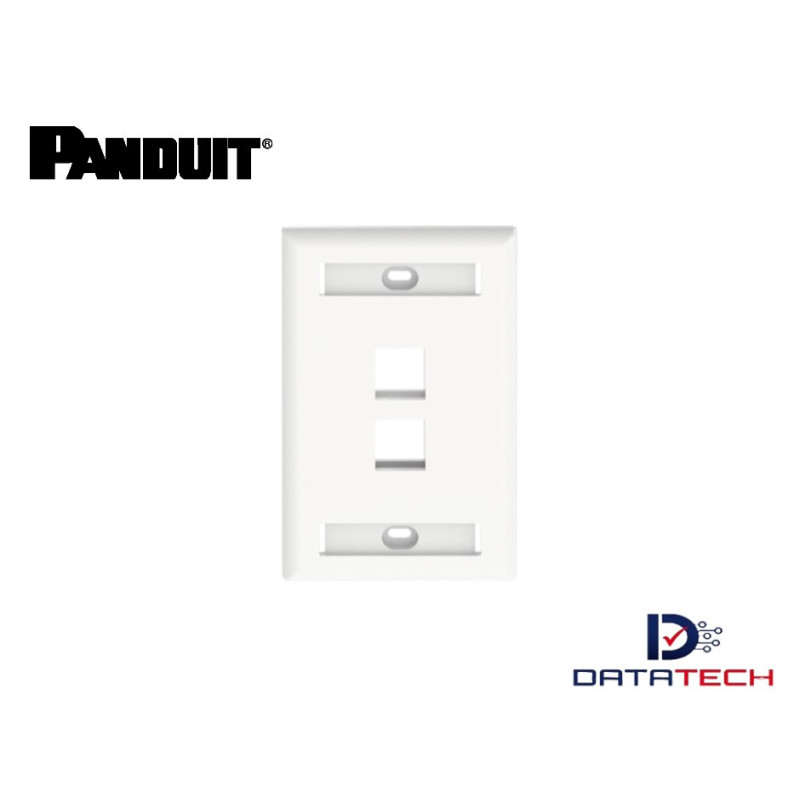 Face plate de 2 puertos Iconeable blanco NK2FIWY Panduit Netkey Face plate de 2 puertos Iconeable blanco NK2FIWY Panduit Netkey