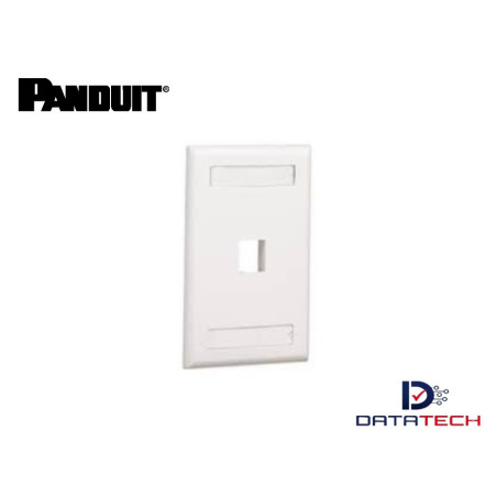 Face plate de 1 puertos Iconeable blanco  NK1FIWY Panduit Netkey