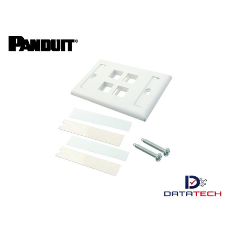 Face plate de 4 puertos Iconeable blanco  NK4FIWY Panduit Netkey