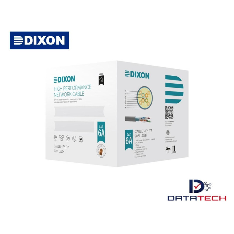 Cable F/UTP Cat. 6A 4P x 23 AWG Color Gris 9061 LSZH DIxon
