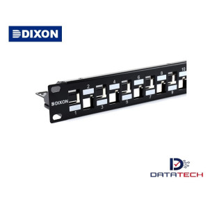 Placa Modular Cat. 6A color negro  24 Puertos Vacios 6AIDAE DIxon