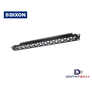 Placa Modular Cat. 6A color negro  24 Puertos Vacios 6AIDAE DIxon
