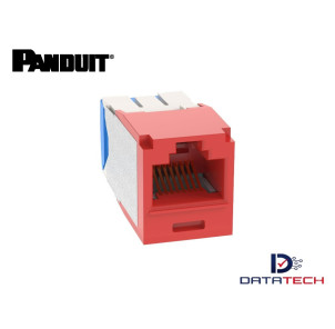 Jack modular RJ45 Mini-Com cat 6A color Rojo CJ6X88TGRD Panduit Pannet