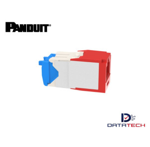 Jack modular RJ45 Mini-Com cat 6A color Rojo CJ6X88TGRD Panduit Pannet