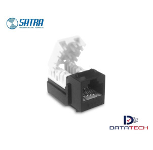 0102010009 | Jack Modular RJ45 Categoría 6 color negro-Satra