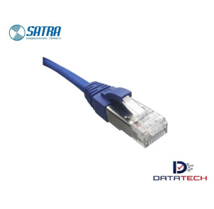 0103090304 | Patch Cord RJ45 S/FTP Categoría 6A LSZH 1M color azul-Satra