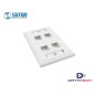 0111030401 | Placa de Pared Identikit de 4 puertos color blanco-Satra