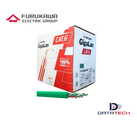 Cable U/UTP cat 6 LSZH-3 Gigalan Verde 23AWG Rollo por 305M FURUKAWA 23400168